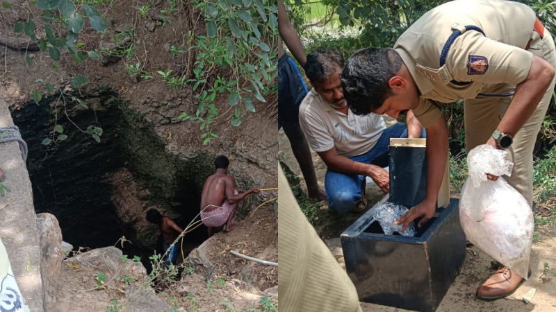 davanagere nyamathi sbi robbery case thieves hiding gold in the well